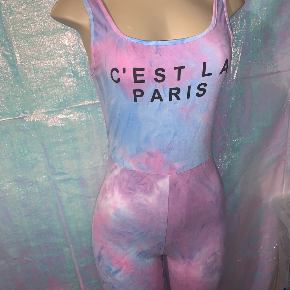 Paris purple romper